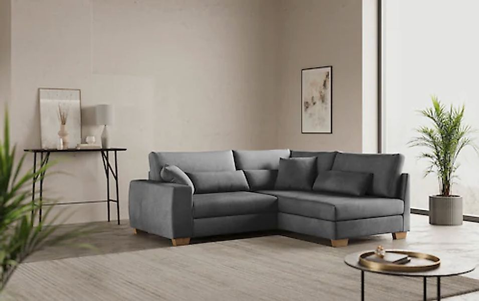Mr. Couch Ecksofa »Helena L-Form«, Mit Federkern, wahlweise mit Bettfunktio günstig online kaufen