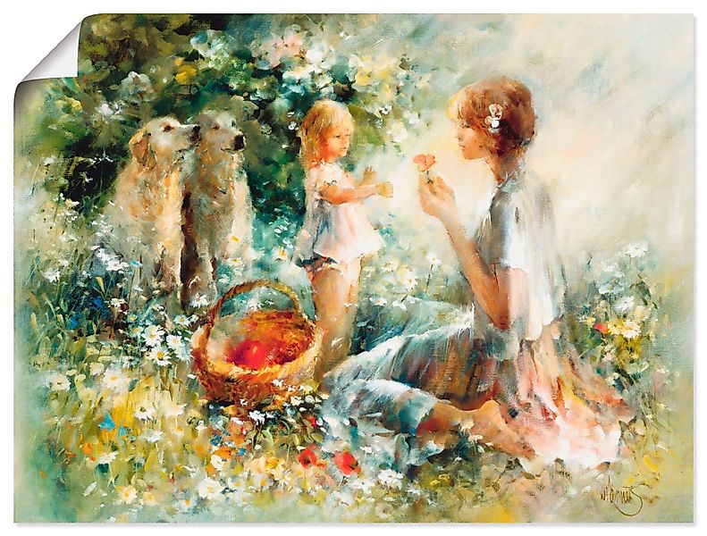 Artland Wandbild Picknick, Gruppen & Familien günstig online kaufen