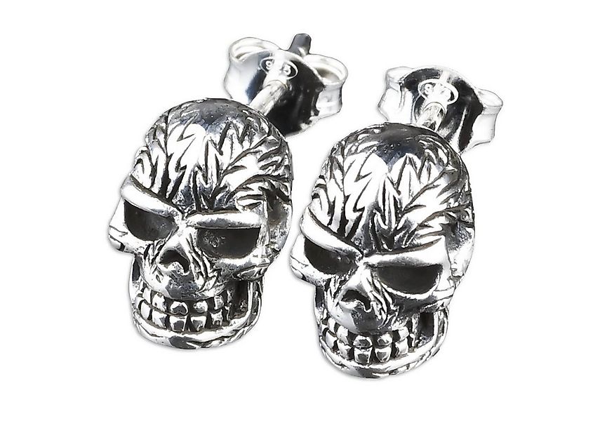 viva-adorno Paar Ohrstecker Herren Ohrringe Totenköpfe tätowiert 925 Sterli günstig online kaufen