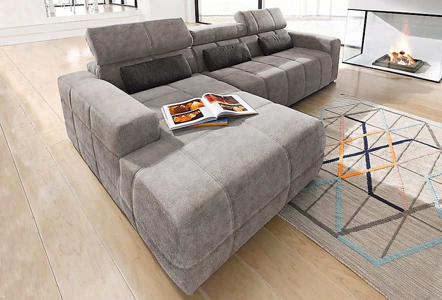 DOMO collection Ecksofa "Brandon große Ausführung B/T/H: 289/177/80 cm, auc günstig online kaufen
