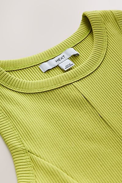 Next Midikleid Ärmelloses Midi-Rippenstrickkleid mit Racerback günstig online kaufen