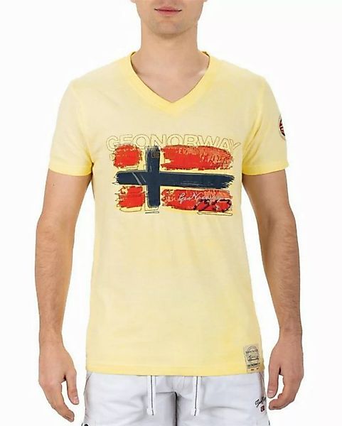 Geo Norway T-Shirt Casual Kurzarm Shirt bajoasis Men Yellow M (1-tlg) im Us günstig online kaufen