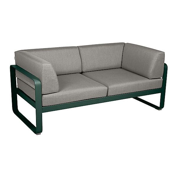 Bellevie 2-Sitzer Club Sofa 02 Zederngrün B8 Taupegrau günstig online kaufen