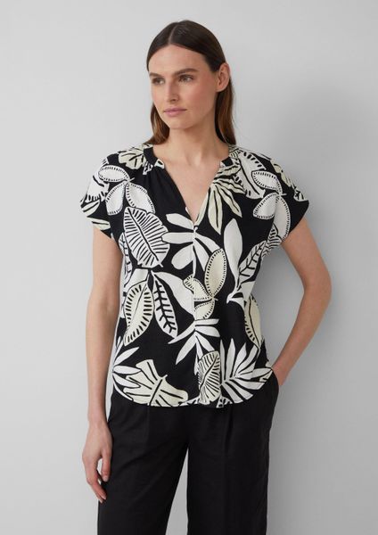 s.Oliver Kurzarmbluse Bluse Ärmellose Bluse aus günstig online kaufen