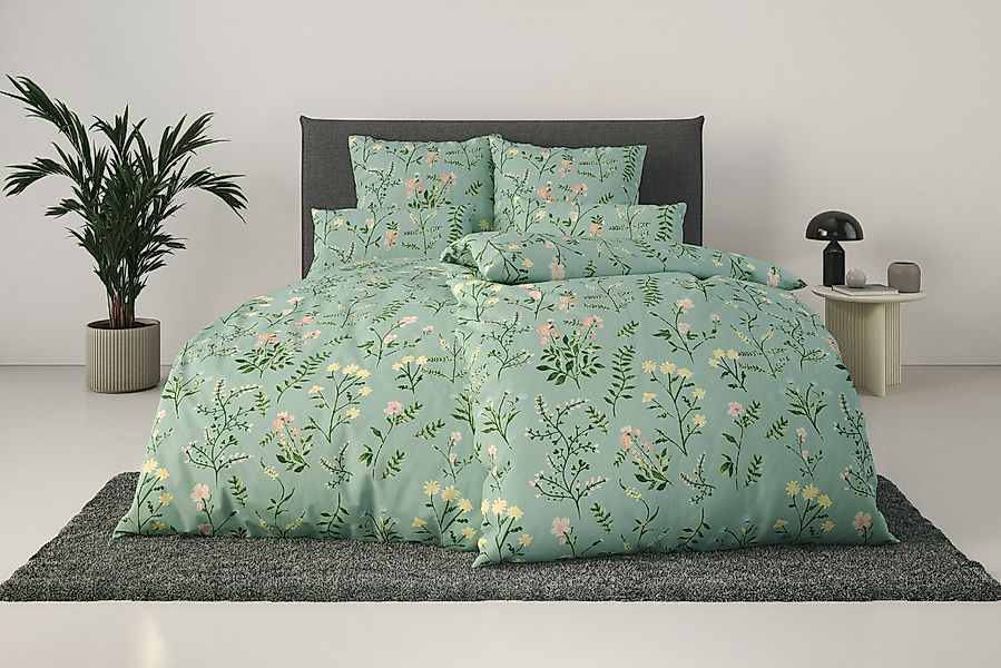 OTTO home Bettwäsche Claara, Renforcé, 2 teilig, mit Blumen Design, skandin günstig online kaufen