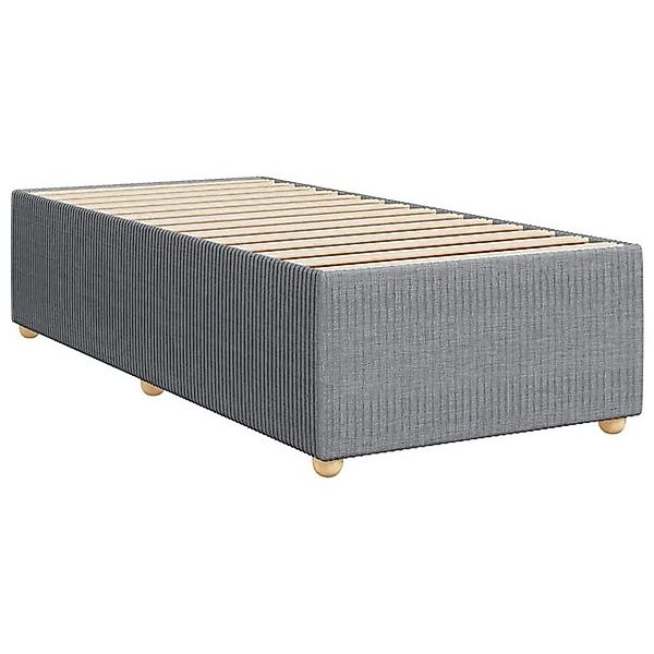 vidaXL Bett Bettgestell ohne Matratze Hellgrau 90x190 cm Stoff günstig online kaufen