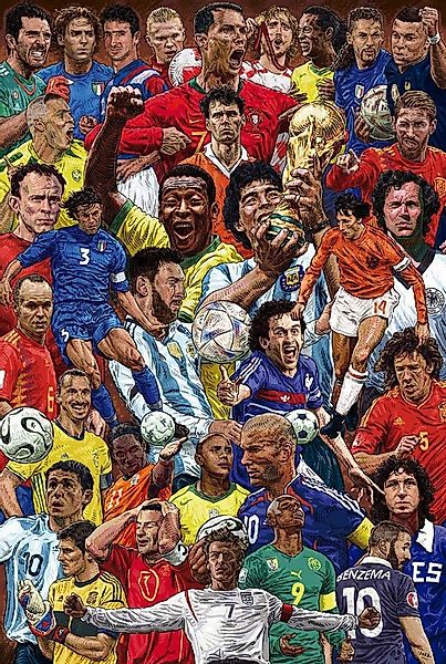 Grupo Erik Poster Legendary Footballers Poster Fussball-Legenden inkl. Pele günstig online kaufen
