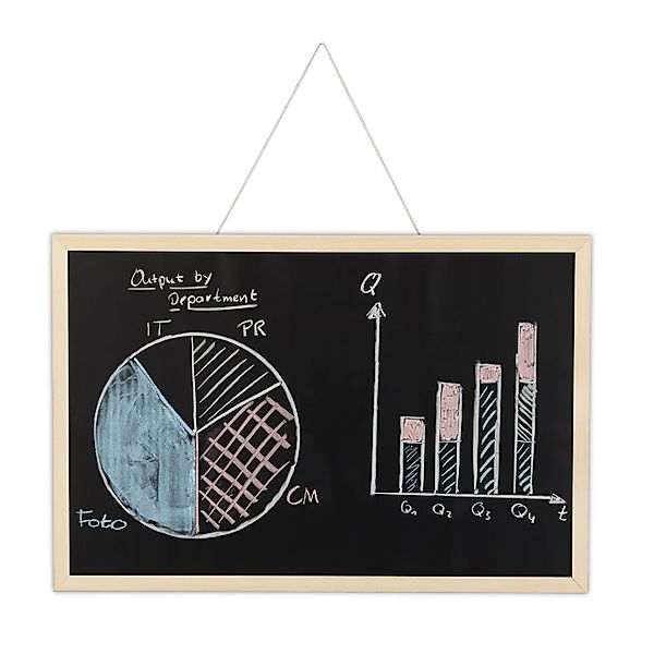 relaxdays Wandtafel Kreidetafel mit Holzrahmen, 40 günstig online kaufen