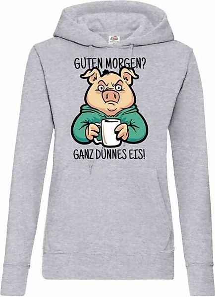 Youth Designz Kapuzenpullover "Guten Morgen? Ganz Dünnes Eis" Damen Hoodie günstig online kaufen