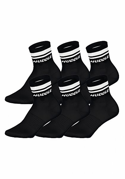 HUDDLE Kurzsocken "Socken HUDDLE 6pk Short Crew Socks Double Stripe 6er Pac günstig online kaufen