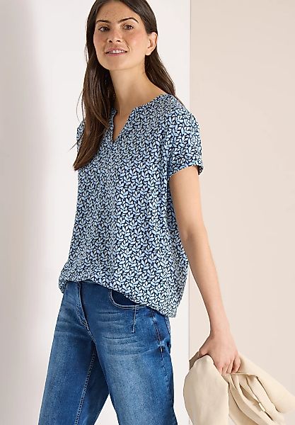 Cecil Kurzarmbluse mit Minimal Muster günstig online kaufen