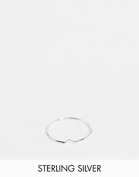 Kingsley Ryan – Einzelner Ring aus Sterlingsilber mit Stacheldesign günstig online kaufen