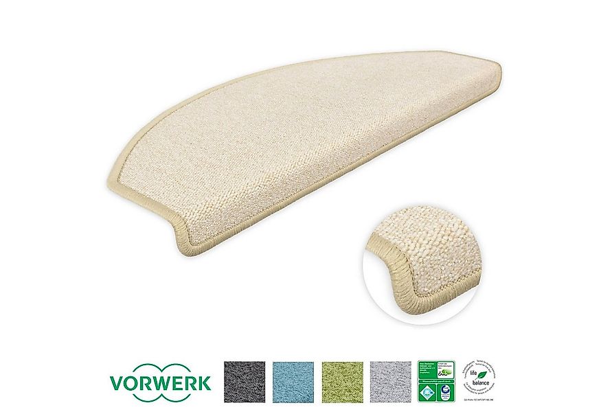Metzker® Stufenmatte Stufenmatten Vorwerk Durango Halbrund Hellbeige 15 Stü günstig online kaufen