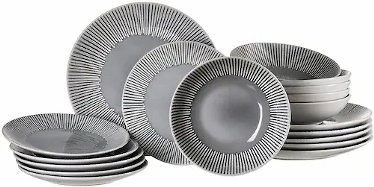 Ritzenhoff & Breker Tafelservice »Banda«, (Set, 18 tlg.), aus Steingut für günstig online kaufen