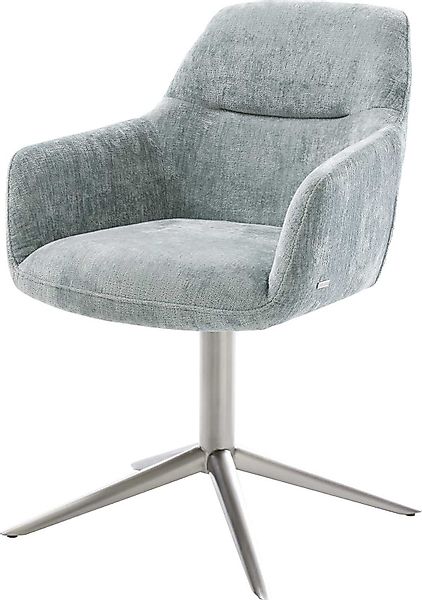 DELIFE Polsterstuhl Pejo-Flex, Fußkreuz Edelstahl Chenille günstig online kaufen
