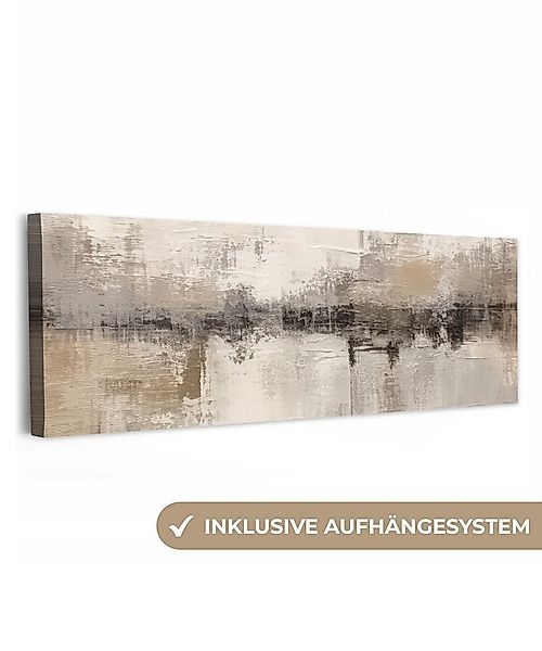 OneMillionCanvasses® Leinwandbild Panorama Moderne Kunst - Abstrakt - Beige günstig online kaufen