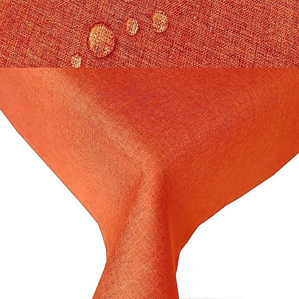 Tischdecke Leinenoptik ECKIG Tischdecke uni Gartentischdecke, günstig online kaufen