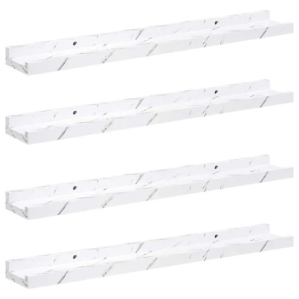 vidaXL Wandregal 4 Stk Weiß Marmor 60 x 9 x 3 cm Holzwerkstoff 42020027 günstig online kaufen