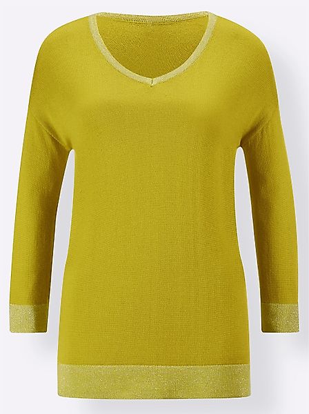 creation L V-Ausschnitt-Pullover "Viskose-Seiden-Pullover" günstig online kaufen