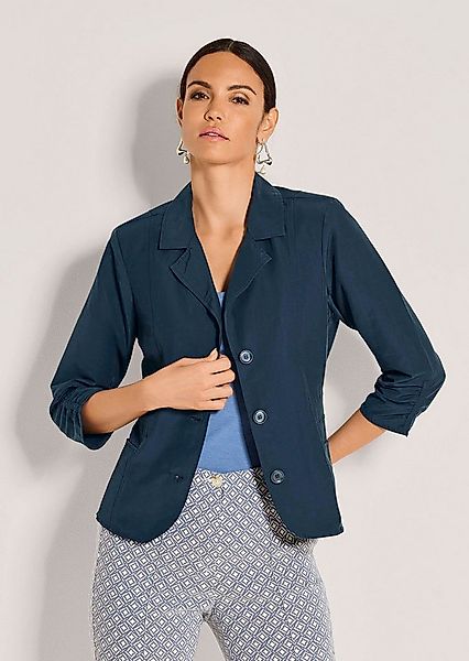 MADELEINE Langarmshirt Sommerleichte Jacke mit Reverskragen Taillierte Blaz günstig online kaufen