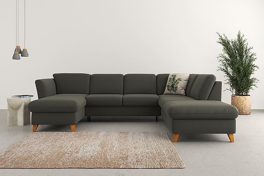 Home affaire Wohnlandschaft "Trelleborg U-Form" Federkern-Polsterung, wahlw günstig online kaufen
