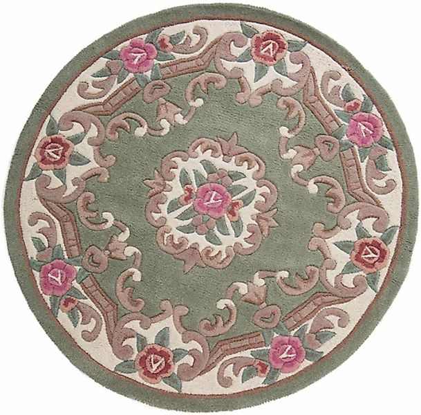 FLAIR RUGS Wollteppich »Aubusson«, rund, 10 mm Höhe günstig online kaufen