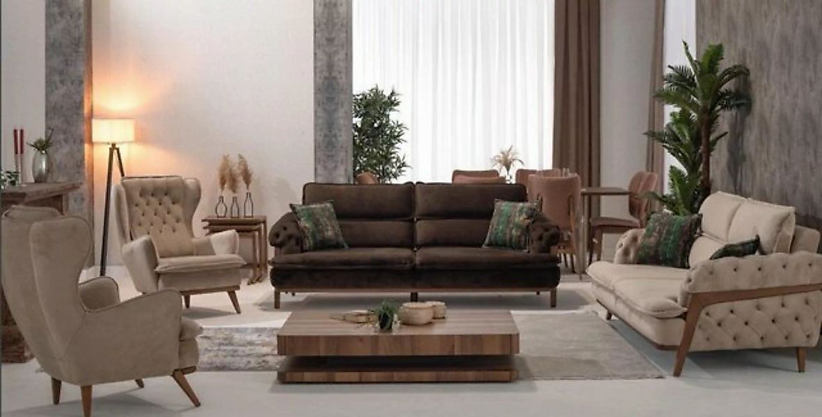 JVmoebel Sofa Sofagarnitur 3311 Sitzer Set Design Sofas Polster Couchen Tex günstig online kaufen