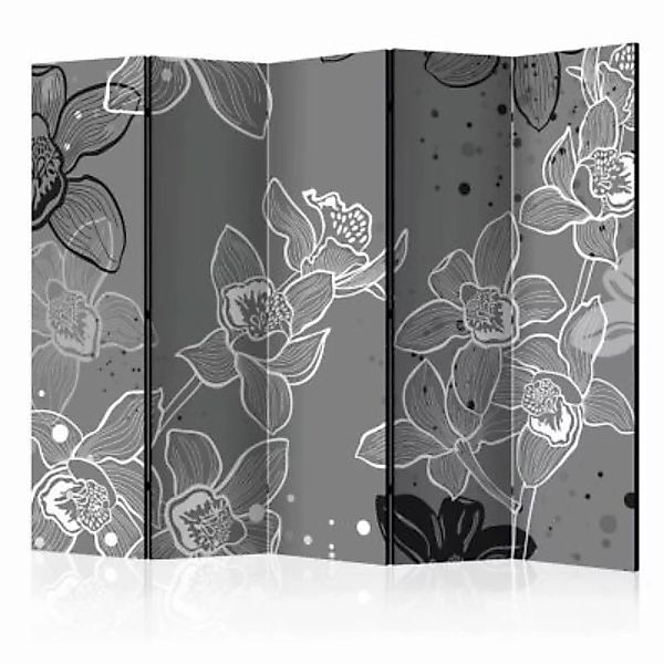 artgeist Paravent Winter flora II [Room Dividers] schwarz/weiß Gr. 225 x 17 günstig online kaufen