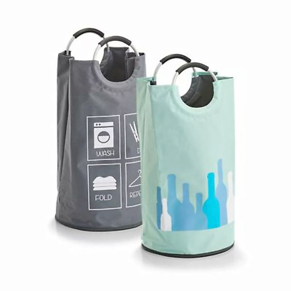 HTI-Living Wäschesammler Flaschensammler 2er-Set grau/grün günstig online kaufen