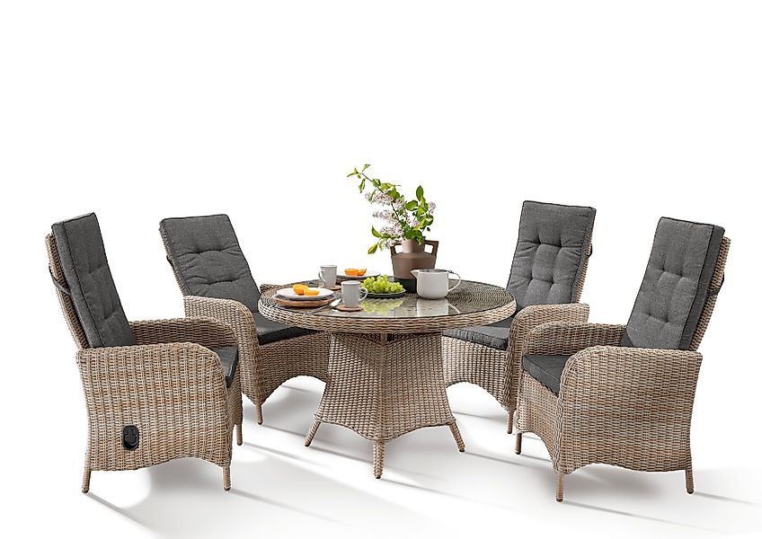 Destiny Garten-Essgruppe PALMA LUNA, (9-tlg., 4x günstig online kaufen