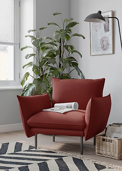 OTTO home Sessel "Stine Cocktailsessel" Besonderes Design durch Kissenoptik günstig online kaufen