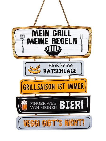 Small-Preis Dekohänger Gartenschild mit Grillregeln - günstig online kaufen