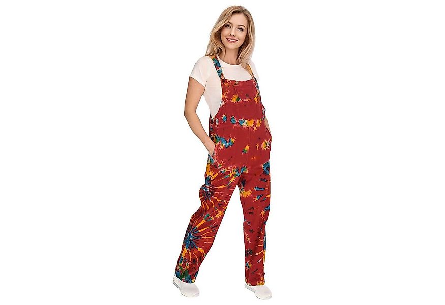 KUNST UND MAGIE Latzhose Tie Dye Batik Latzhose Haremshose Hose Psy 70er Bo günstig online kaufen