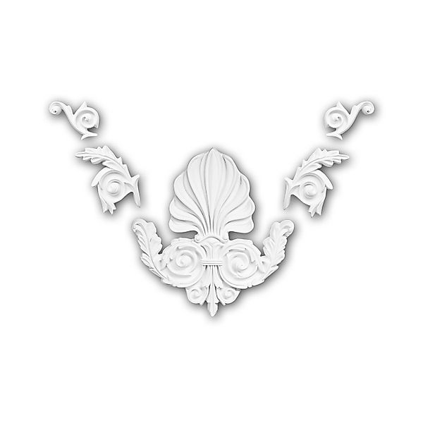 PROFHOME 160019 Zierelement dekoratives Element Stuckdekor aus Polyurethan günstig online kaufen