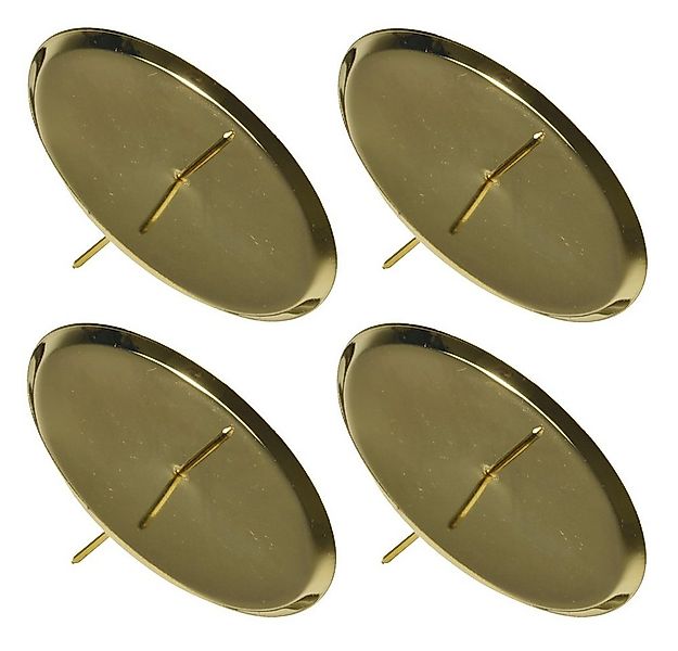 Adventsleuchter Adventskerzenhalter Ø 10 cm Gold oder Silber, 4 Stück - Ker günstig online kaufen