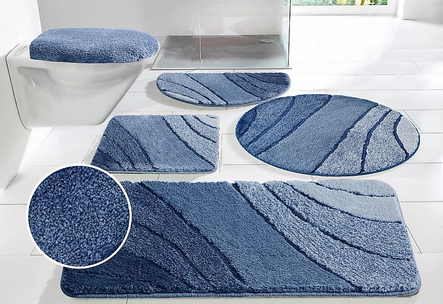 OTTO home Badematte "Josie, Badvorleger, Badezimmer Teppich" Höhe 20 mm rut günstig online kaufen