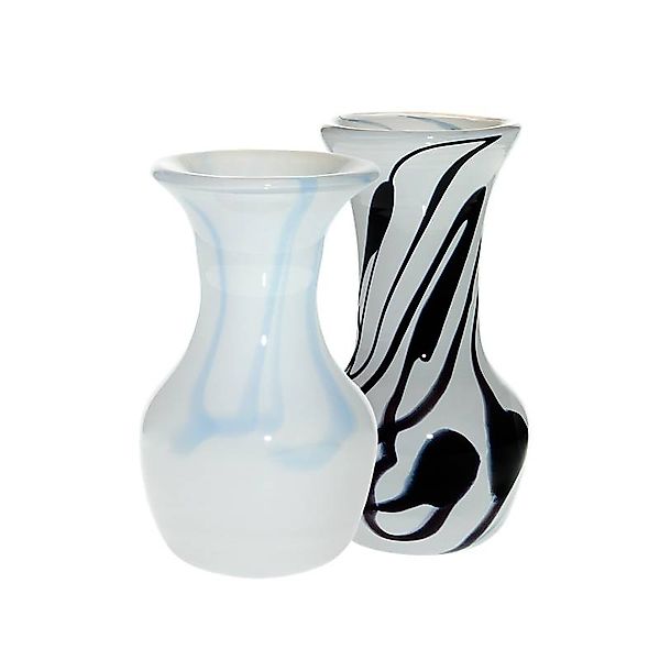 Vase "Stiller" (18cm), weiß/blau günstig online kaufen