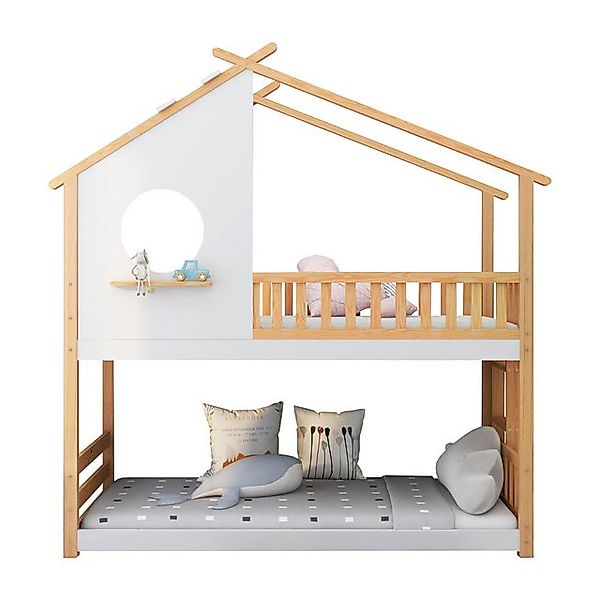 DOPWii Hausbett 200x90cm Hausbett, Etagenbett mit rechtwinkliger Leiter, Ki günstig online kaufen