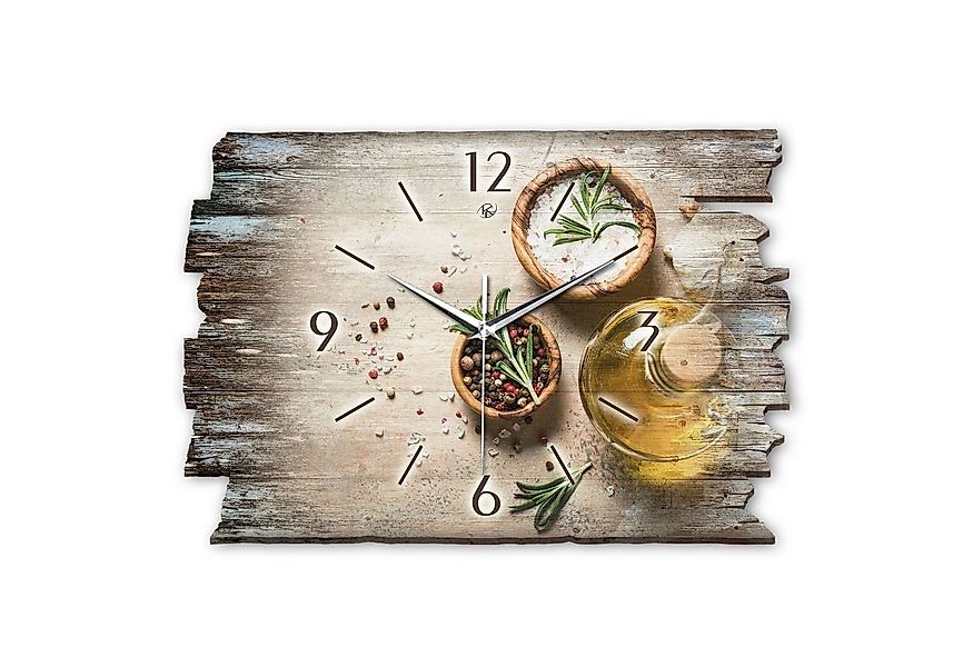 Kreative Feder Wanduhr Design-Wanduhr „Gewürze“ aus Holz im Shabby Style De günstig online kaufen