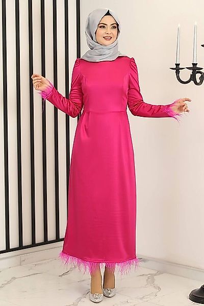 Modavitrini Satinkleid Satinkleid Damen Abendkleid schlicht günstig online kaufen