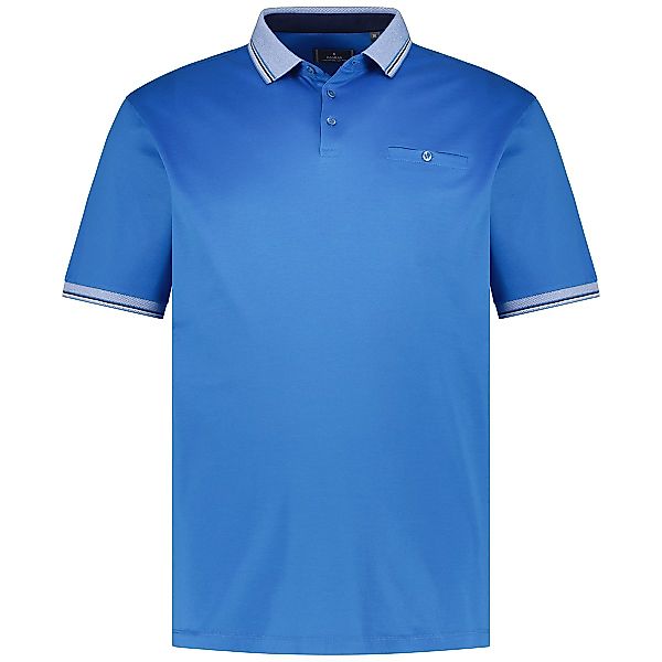 RAGMAN Poloshirt aus merzerisierter Baumwolle Farbe blau Größe: 3XL günstig online kaufen