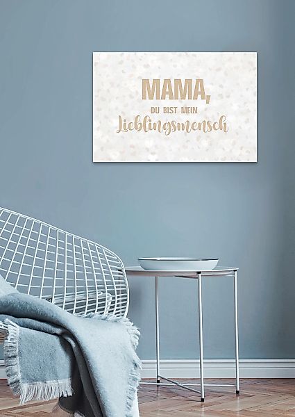 queence Metallbild "Lieblingsmensch Mama", Schriftzüge, (1 St.), Stahlschil günstig online kaufen