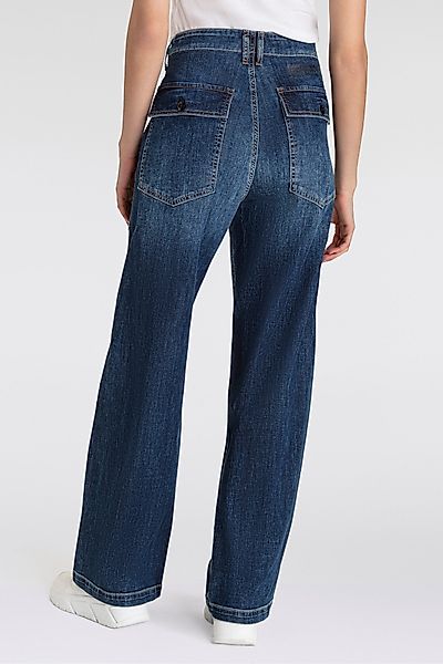 Herrlicher 5-Pocket-Jeans "Fatique Women Wide Light Denim" mit großen aufge günstig online kaufen