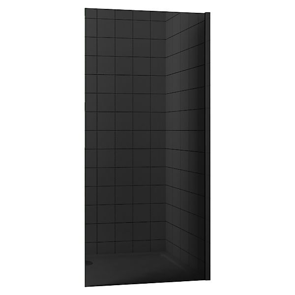 AICA Schwarz Walk In Duschtrennwand 80x200cm Duschwand mit Glasschutzfolie günstig online kaufen
