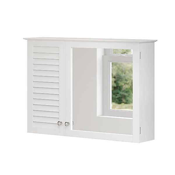 Vicco Badspiegelschrank Riad Weiß 68 x 49 cm mit 2 Türen günstig online kaufen