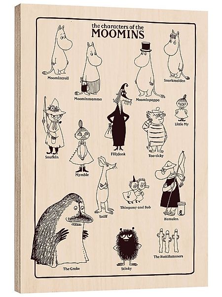 Posterlounge Poster Moomin, The characters of the Moomins, Kinderzimmer Ill günstig online kaufen