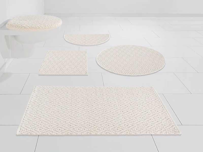 my home Badematte »Numan, Badvorleger, Badezimmer Teppich« Höhe 10 mm fußbo günstig online kaufen