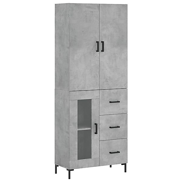 vidaXL Highboard Betongrau 69,5x34x180 cm Holzwerkstoff 3195959 günstig online kaufen