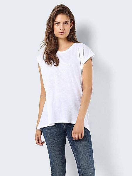 Noisy may Kurzarmshirt NMMATHILDE S/S LOOSE LONG TOP NOOS Baumwollmischung, günstig online kaufen