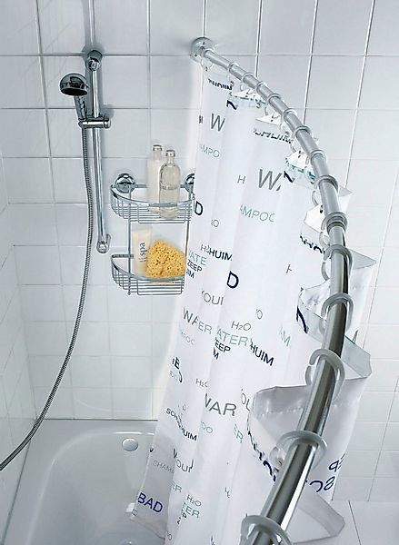 WENKO Bogenstange Chrom, ausziehbar, verschraubt, Aluminium, Duschvorhangst günstig online kaufen